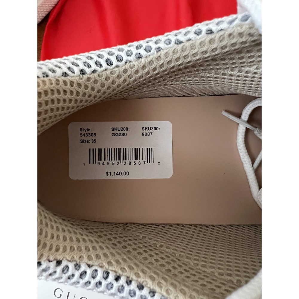 Gucci White Flash trek white women Sneakers Size 35 - Picture 13 of 13